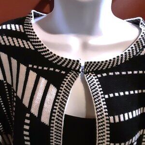 COZY Women's Black and White Cardigan